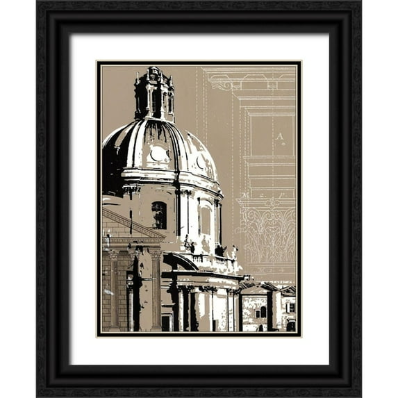 Harper, Ethan 14x18 Black Ornate Wood Framed with Double Matting Museum Art Print Titled - Aesthetic Design II