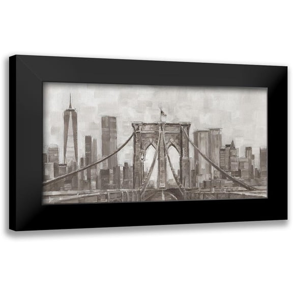 Harper, Ethan 14x9 Black Modern Framed Museum Art Print Titled - New York Panoramic