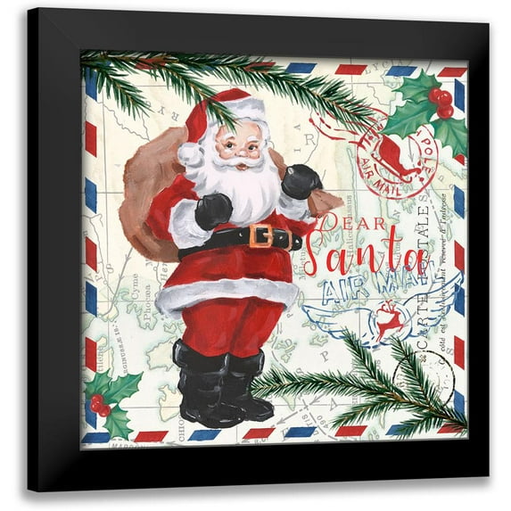 Harper, Ethan 15x15 Black Modern Framed Museum Art Print Titled - Christmas Par Avion I