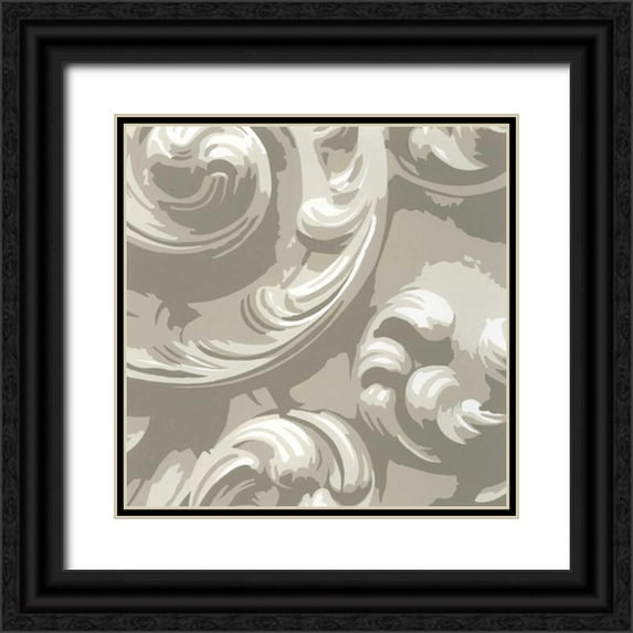 Harper, Ethan 15x15 Black Ornate Wood Framed with Double Matting Museum Art Print Titled - Decorative Relief I