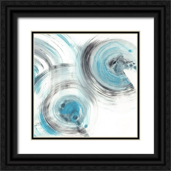 Harper, Ethan 15x15 Black Ornate Wood Framed with Double Matting Museum Art Print Titled - Ripple Effect VI