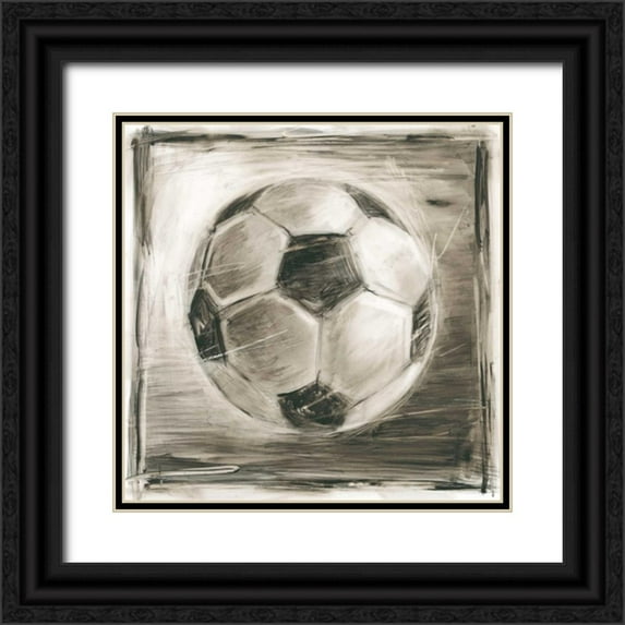 Harper, Ethan 15x15 Black Ornate Wood Framed with Double Matting Museum Art Print Titled - Vintage Varsity IV