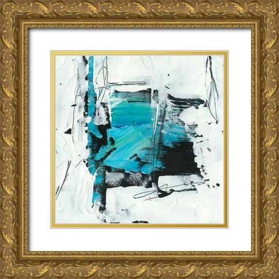 Harper, Ethan 15x15 Gold Ornate Wood Framed with Double Matting Museum Art Print Titled - Kinetic Form I