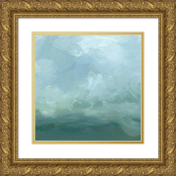 Harper, Ethan 15x15 Gold Ornate Wood Framed with Double Matting Museum Art Print Titled - Mountain Mist II
