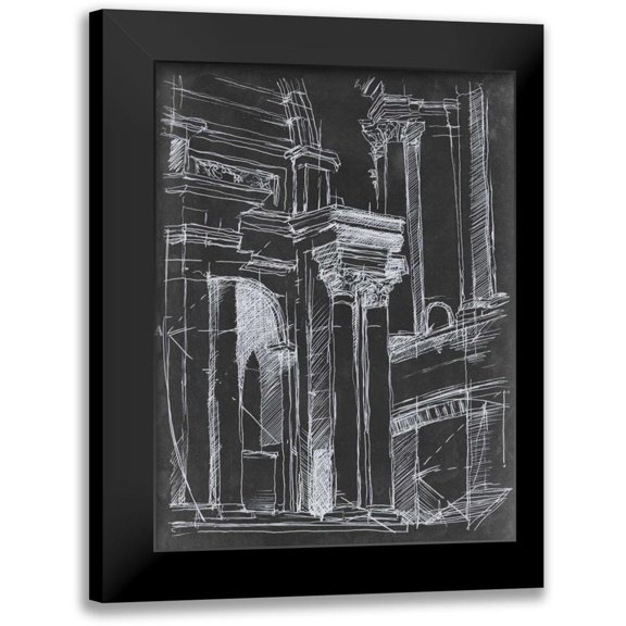 Harper, Ethan 15x18 Black Modern Framed Museum Art Print Titled - Architectural Schematic II
