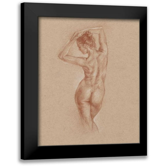 Harper, Ethan 15x18 Black Modern Framed Museum Art Print Titled - Standing Figure Study I