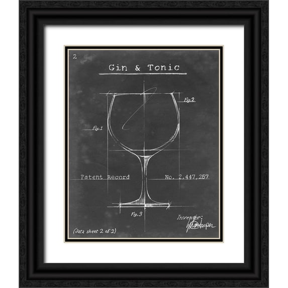 Harper, Ethan 15x18 Black Ornate Wood Framed with Double Matting Museum Art Print Titled - Barware Blueprint X