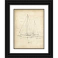 thumbnail image 1 of Harper, Ethan 15x18 Black Ornate Wood Framed with Double Matting Museum Art Print Titled - Sailboat Blueprint IV, 1 of 4