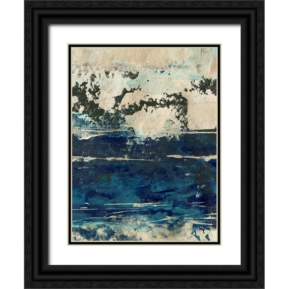 Harper, Ethan 15x18 Black Ornate Wood Framed with Double Matting Museum Art Print Titled - Silver Surf II