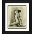 thumbnail image 1 of Harper, Ethan 15x18 Black Ornate Wood Framed with Double Matting Museum Art Print Titled - Sumi-e Figure I, 1 of 4