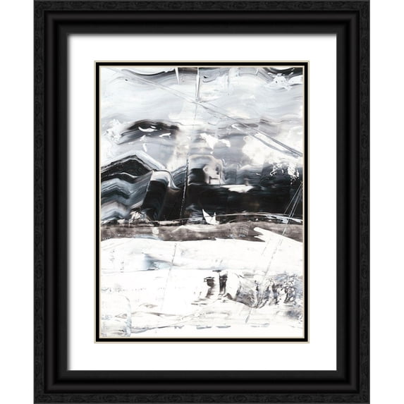 Harper, Ethan 15x18 Black Ornate Wood Framed with Double Matting Museum Art Print Titled - Winter Lightning I