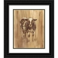 thumbnail image 1 of Harper, Ethan 15x18 Black Ornate Wood Framed with Double Matting Museum Art Print Titled - Wood Panel Cow, 1 of 4