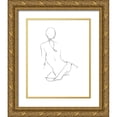 thumbnail image 1 of Harper, Ethan 15x18 Gold Ornate Wood Framed with Double Matting Museum Art Print Titled - Gestural Contour II, 1 of 4