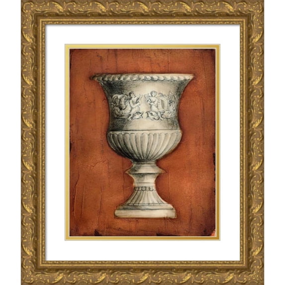 Harper, Ethan 15x18 Gold Ornate Wood Framed with Double Matting Museum Art Print Titled - Stone Vessel III