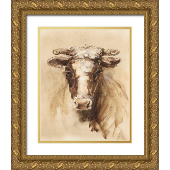 Harper, Ethan 15x18 Gold Ornate Wood Framed with Double Matting Museum Art Print Titled - Western Ranch Animals II