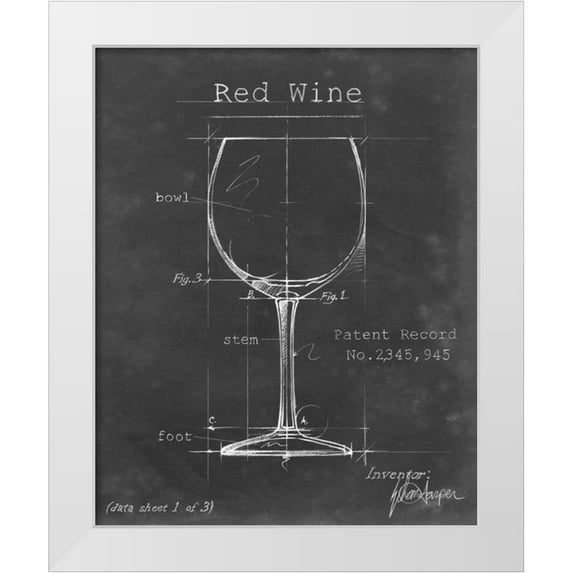 Harper, Ethan 15x18 White Modern Wood Framed Museum Art Print Titled - Barware Blueprint III