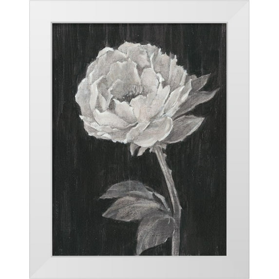 Harper, Ethan 15x18 White Modern Wood Framed Museum Art Print Titled - Black and White Flowers II