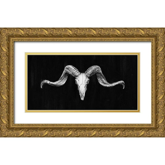 Harper, Ethan 18x11 Gold Ornate Wood Framed with Double Matting Museum Art Print Titled - Rustic Ram Mount III