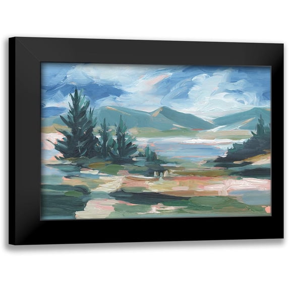 Harper, Ethan 18x13 Black Modern Framed Museum Art Print Titled - Pastel Lake View I
