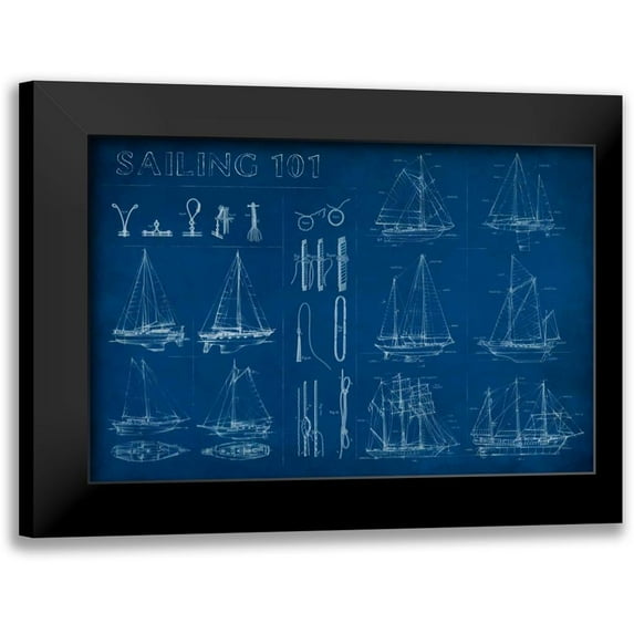 Harper, Ethan 18x13 Black Modern Framed Museum Art Print Titled - Sailing Infograph
