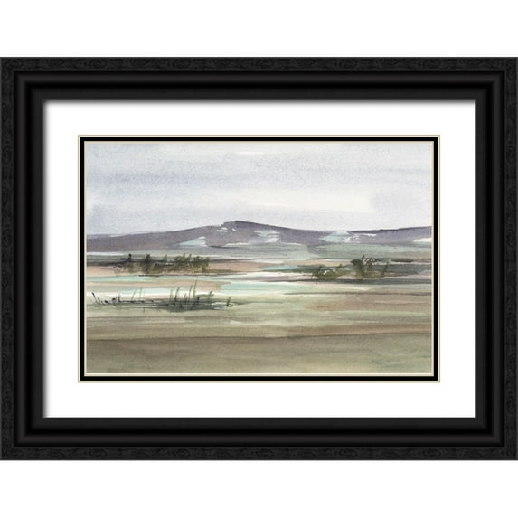 Harper, Ethan 18x13 Black Ornate Wood Framed with Double Matting Museum Art Print Titled - Muted Marsh I