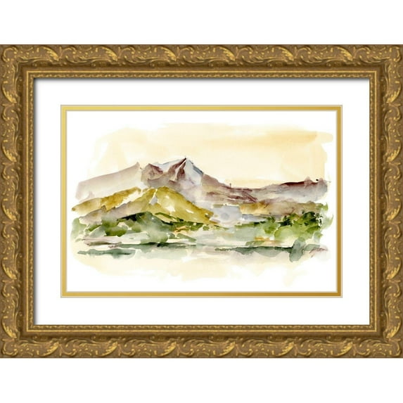 Harper, Ethan 18x13 Gold Ornate Wood Framed with Double Matting Museum Art Print Titled - Plum Ridge I
