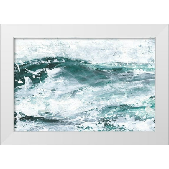 Harper, Ethan 18x13 White Modern Wood Framed Museum Art Print Titled - Misty Waves I