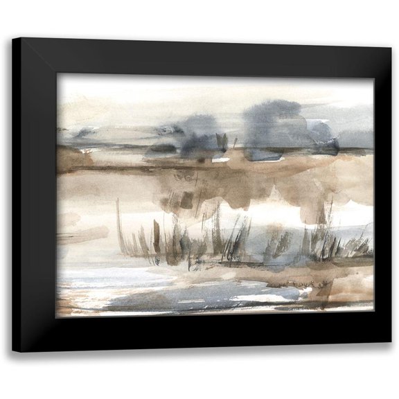 Harper, Ethan 18x15 Black Modern Framed Museum Art Print Titled - Blue-Grey Marsh I