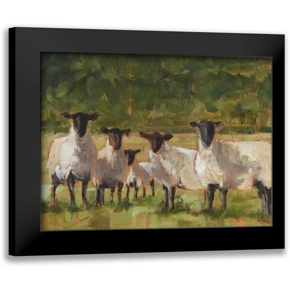 Harper, Ethan 18x15 Black Modern Framed Museum Art Print Titled - Sheep Family II