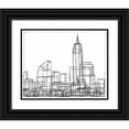 thumbnail image 1 of Harper, Ethan 18x15 Black Ornate Wood Framed with Double Matting Museum Art Print Titled - Wire Frame Cityscape I, 1 of 4