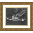 thumbnail image 1 of Harper, Ethan 18x15 Gold Ornate Wood Framed with Double Matting Museum Art Print Titled - Flight Schematic III, 1 of 4