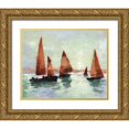 thumbnail image 1 of Harper, Ethan 18x15 Gold Ornate Wood Framed with Double Matting Museum Art Print Titled - Sunset Harbor II, 1 of 4