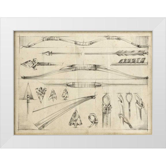Harper, Ethan 18x15 White Modern Wood Framed Museum Art Print Titled - Arrow Schematic II