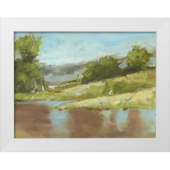 Harper, Ethan 18x15 White Modern Wood Framed Museum Art Print Titled - Muddy River I