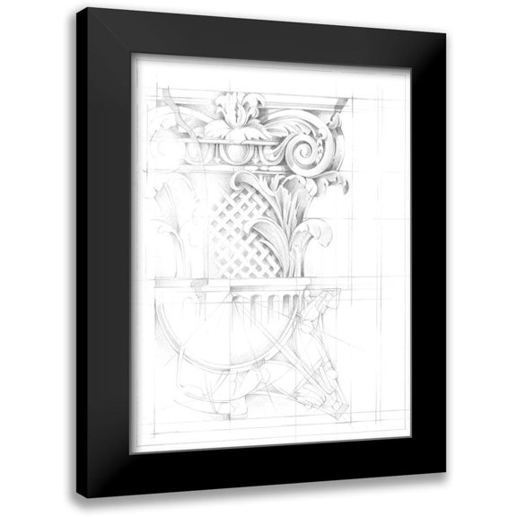 Harper, Ethan 19x24 Black Modern Framed Museum Art Print Titled - Capital Schematic I