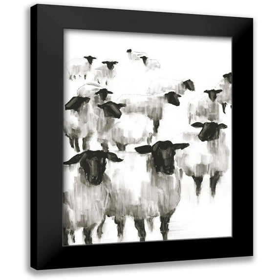 Harper, Ethan 19x24 Black Modern Framed Museum Art Print Titled - Counting Sheep II