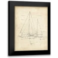 thumbnail image 1 of Harper, Ethan 19x24 Black Modern Framed Museum Art Print Titled - Sailboat Blueprint IV, 1 of 5