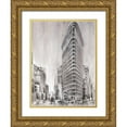 thumbnail image 1 of Harper, Ethan 19x24 Gold Ornate Wood Framed with Double Matting Museum Art Print Titled - Art Deco Cityscape II, 1 of 4