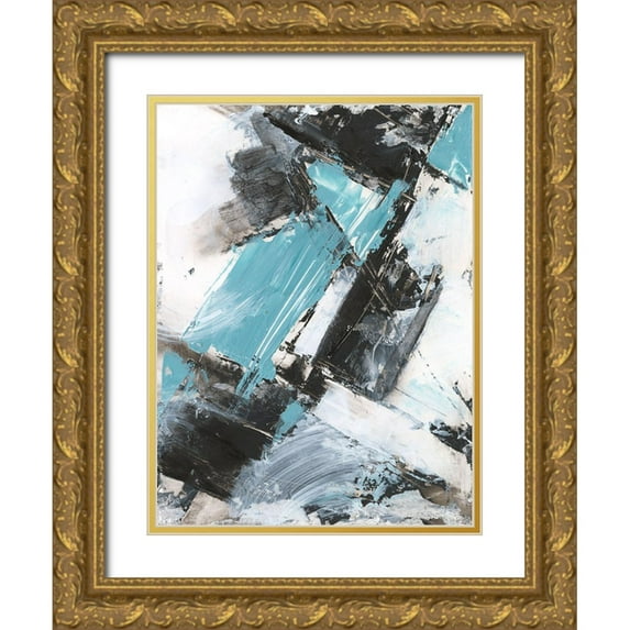 Harper, Ethan 19x24 Gold Ornate Wood Framed with Double Matting Museum Art Print Titled - Glacial Shift II