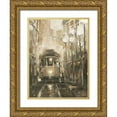 thumbnail image 1 of Harper, Ethan 19x24 Gold Ornate Wood Framed with Double Matting Museum Art Print Titled - Night Trolley II, 1 of 4