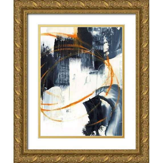 Harper, Ethan 19x24 Gold Ornate Wood Framed with Double Matting Museum Art Print Titled - Orange Rind II