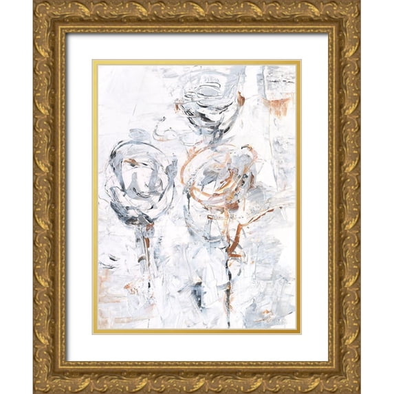 Harper, Ethan 19x24 Gold Ornate Wood Framed with Double Matting Museum Art Print Titled - Spring Wildflowers I