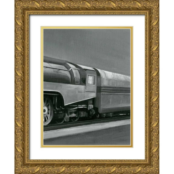 Harper, Ethan 19x24 Gold Ornate Wood Framed with Double Matting Museum Art Print Titled - Vintage Locomotive III
