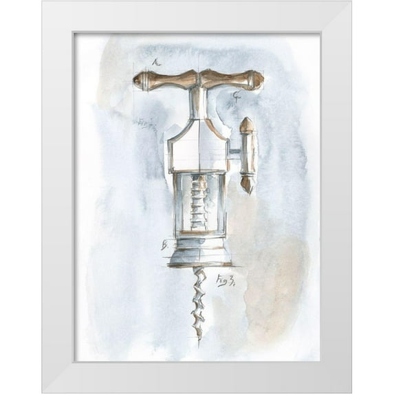 Harper, Ethan 19x24 White Modern Wood Framed Museum Art Print Titled - Corkscrew Variety IV