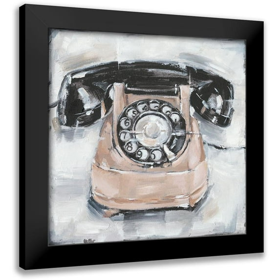 Harper, Ethan 20x20 Black Modern Framed Museum Art Print Titled - Retro Phone IV