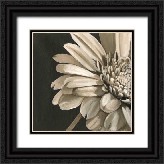 Harper, Ethan 20x20 Black Ornate Wood Framed with Double Matting Museum Art Print Titled - Classical Blooms IV