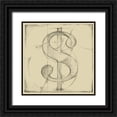 thumbnail image 1 of Harper, Ethan 20x20 Black Ornate Wood Framed with Double Matting Museum Art Print Titled - Drafting Symbols VI, 1 of 4