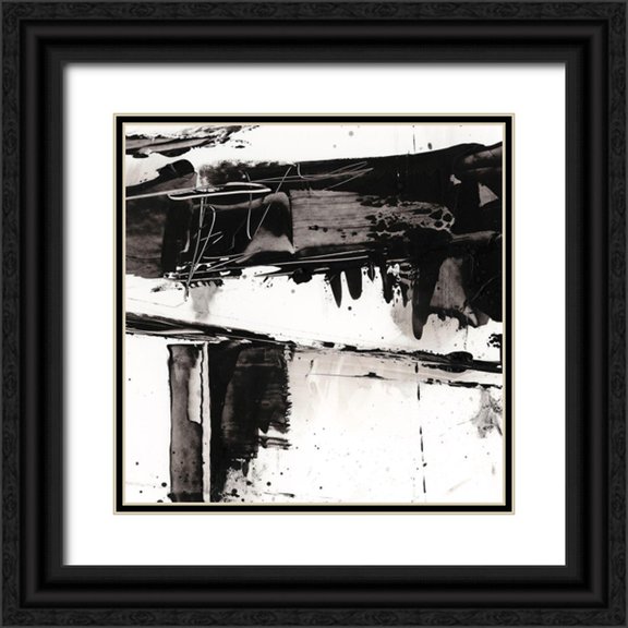 Harper, Ethan 20x20 Black Ornate Wood Framed with Double Matting Museum Art Print Titled - Jagged Edge I