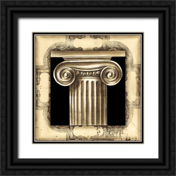 Harper, Ethan 20x20 Black Ornate Wood Framed with Double Matting Museum Art Print Titled - Small Architectural Schema I