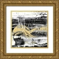 thumbnail image 1 of Harper, Ethan 20x20 Gold Ornate Wood Framed with Double Matting Museum Art Print Titled - Gold Wave I, 1 of 4